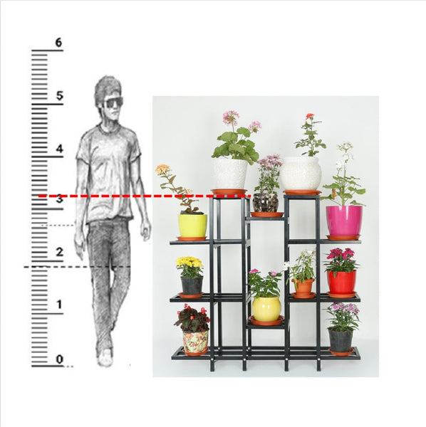 H.W.F PLANTER STAND”HIGH“ 8-Tier Premium Durable Multi-Storage Pot Stand | Gardenwaala